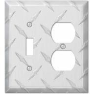 Diamond Plate Aluminum Single Toggle/Single Duplex Wallplate