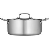 Tramontina 5-Qt Tri-Ply Clad Covered Dutch Oven, Stainless Steel