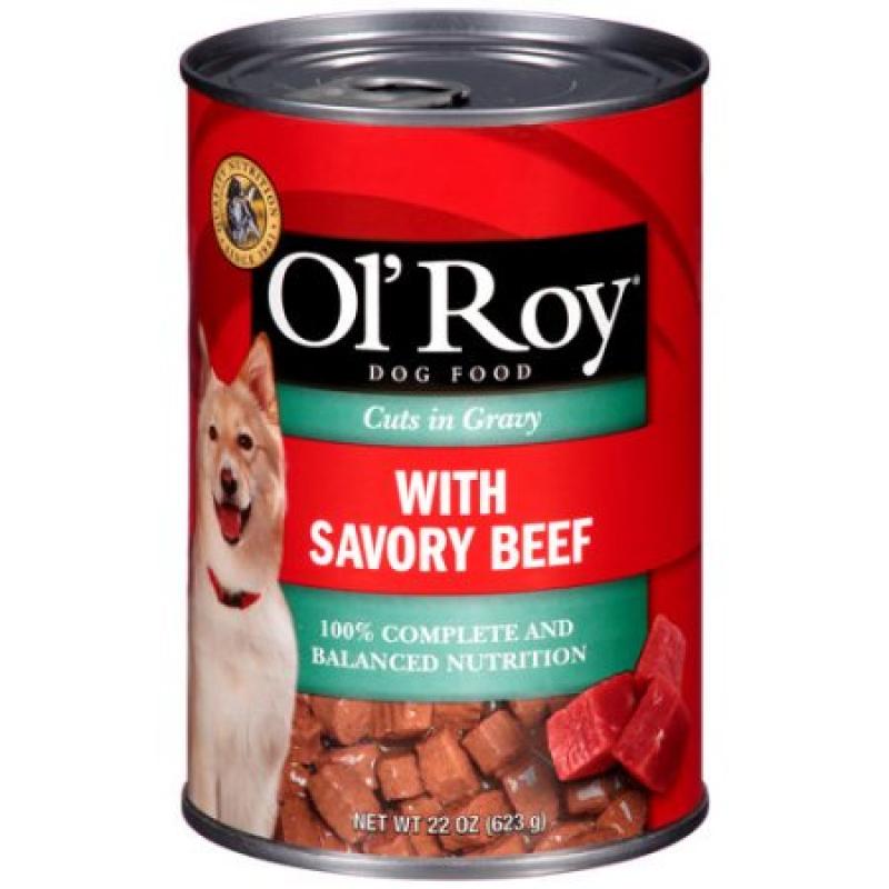 Ol&#039; Roy: Hearty Cuts In Gravy w/Beef Dog Food, 22 Oz