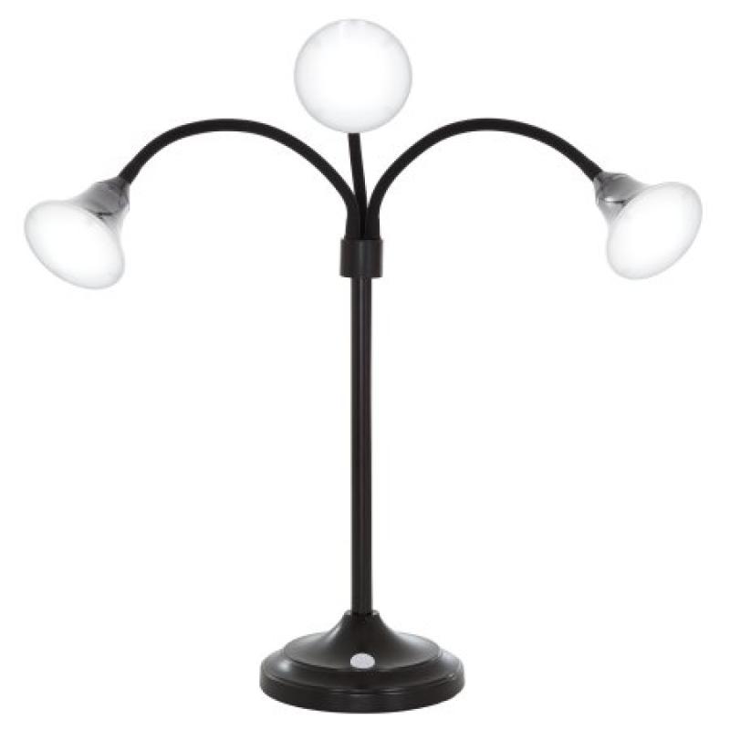 3 Head Desk Lamp, LED Light with Adjustable Arms, Touch Switch and Dimmer by Lavish Home
