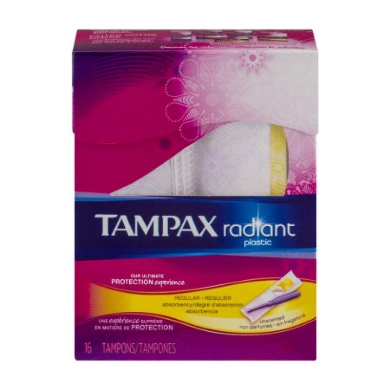 Tampax Radiant Regular Tampons Unscented - 16 CT