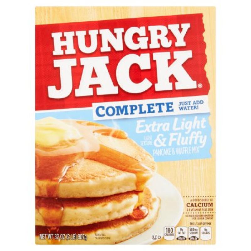 Hungry Jack Complete Extra Light & Fluffy Pancake & Waffle Mix, 32.0 OZ