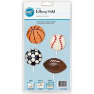 Wilton 4-Cavity Lollipop Mold, Sports 4 Designs 2115-4432