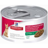 Hill&#039;s Science Diet Kitten Liver & Chicken Entrée Canned Cat Food, 3 oz, 24-pack
