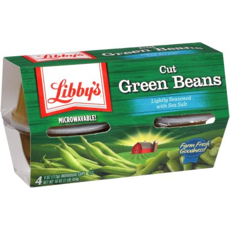 Libby&#039;s® Cut Green Beans Lightly Seasoned with Sea Salt 4-4 oz. Cups