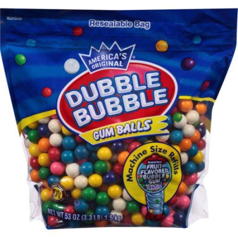 Dubble Bubble Assorted Fruit Flavored Gum Balls, 53 oz