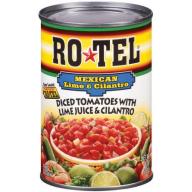 Ro*Tel W/Lime Juice & Cilantro Mexican Festival Diced Tomatoes 10 Oz Can