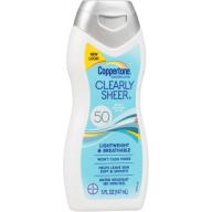 Coppertone Clearly Sheer Sunscreen Lotion, SPF 50, 5 fl oz