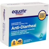 Equate Anti-Diarrheal Soft Gelatin Capsules, 2 mg, 48 count