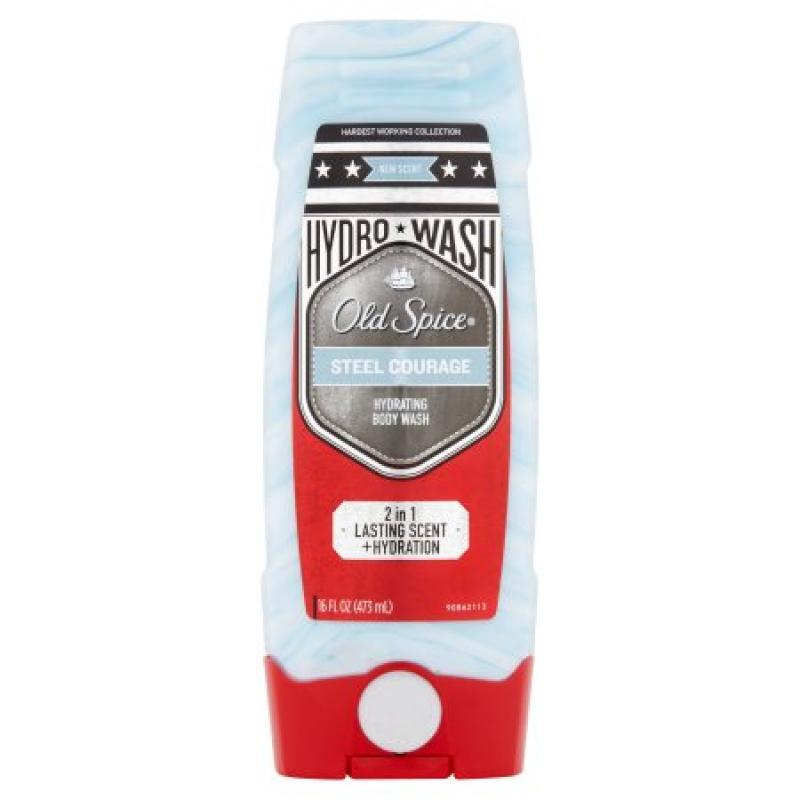Old Spice Hardest Working Collection Hydro Wash Steel Courage Hydrating Body Wash, 16 fl oz