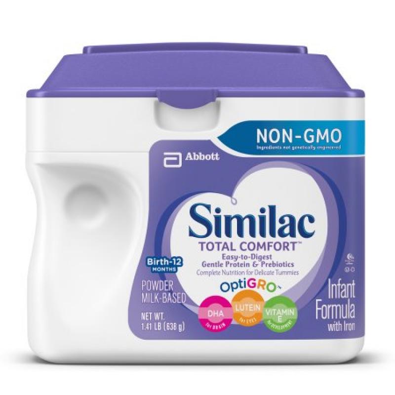 Similac Total Comfort NON-GMO Infant Formula with Iron, Powder, 1.41 lb