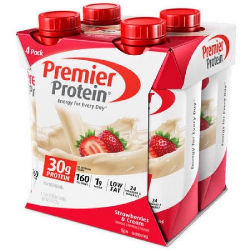 Premier Protein Strawberries & Cream High Protein Shake, 11 fl oz, 4 count