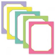 Color Borders Easter Letter Papers (5 Colors) - Set of 25 spring stationery papers are 8 1/2" x 11", compatible computer paper, spring letterhead sheets great for Easter Flyers, Invitations