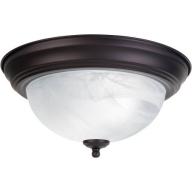 Chapter 13.25" LED Decorative Indoor Ceiling Flushmount, Oil-Rubbed Bronze