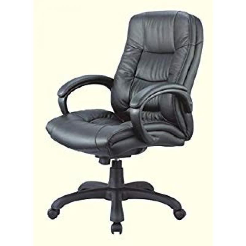 ACME 02170 Charles Exec Chair with Pneumatic Lift, Black Genuine Leather