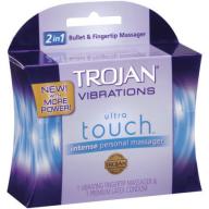 Trojan Vibrations Ultra Touch Intense Vibrating Fingertip & Condom Personal Massager