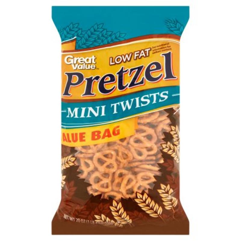 Great Value Low Fat Pretzel Tiny Twists, 20 oz