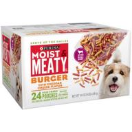 Purina Moist & Meaty Burger with Cheddar Cheese Flavor Dog Food 24 ct Box