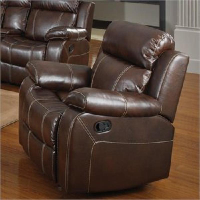 Coaster Company Power Recline Brown Leather Recliner Chair