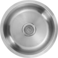 Magnus Sinks 17-1/8" x 17-1/8" 18 Gauge Stainless Steel Single Bowl Round Bar Sink with Low Profile Pull Out Kitchen Faucet