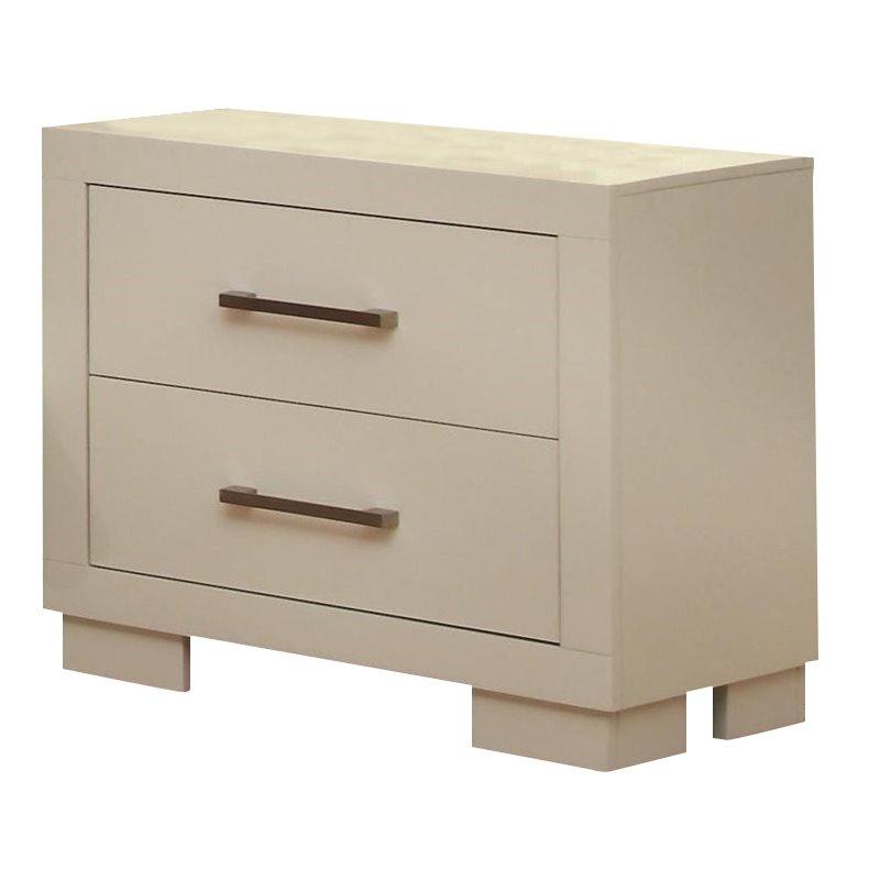 Coaster Jessica Two Drawer Nightstand in White