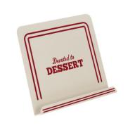 Cake Boss Countertop Accessories Metal Cookbook Stand, "Devoted To Dessert," Cream