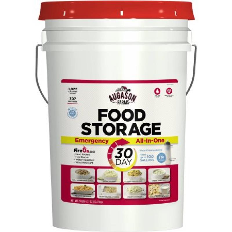 Augason Farms 30-Day All-In-One Emergency Survival Food Supply Kit, 307 Servings
