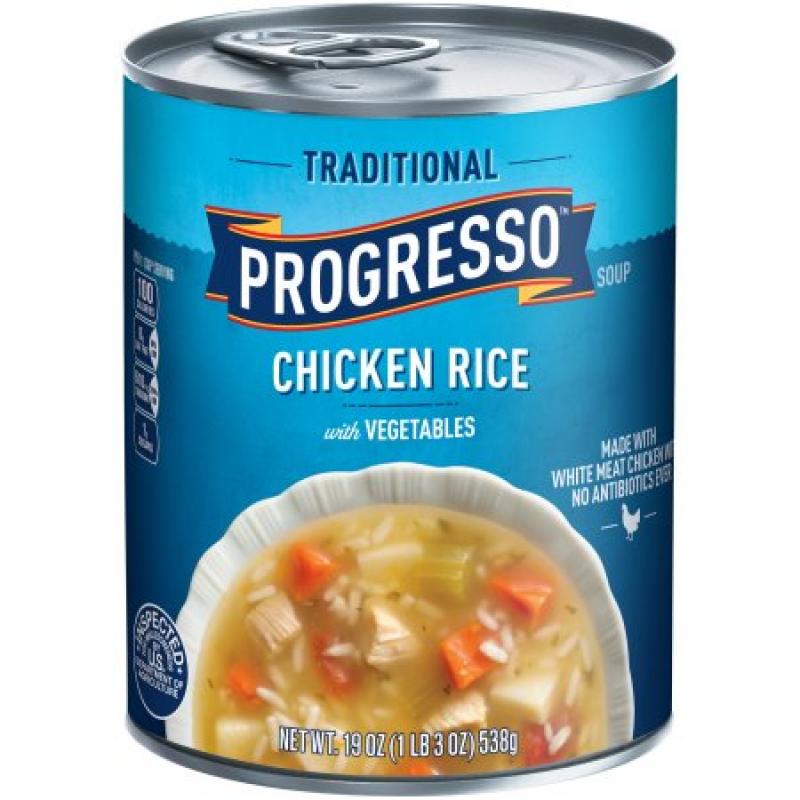 Progresso Gluten Free Low Fat Traditional Chicken Rice with Vegetables Soup 19 oz Can