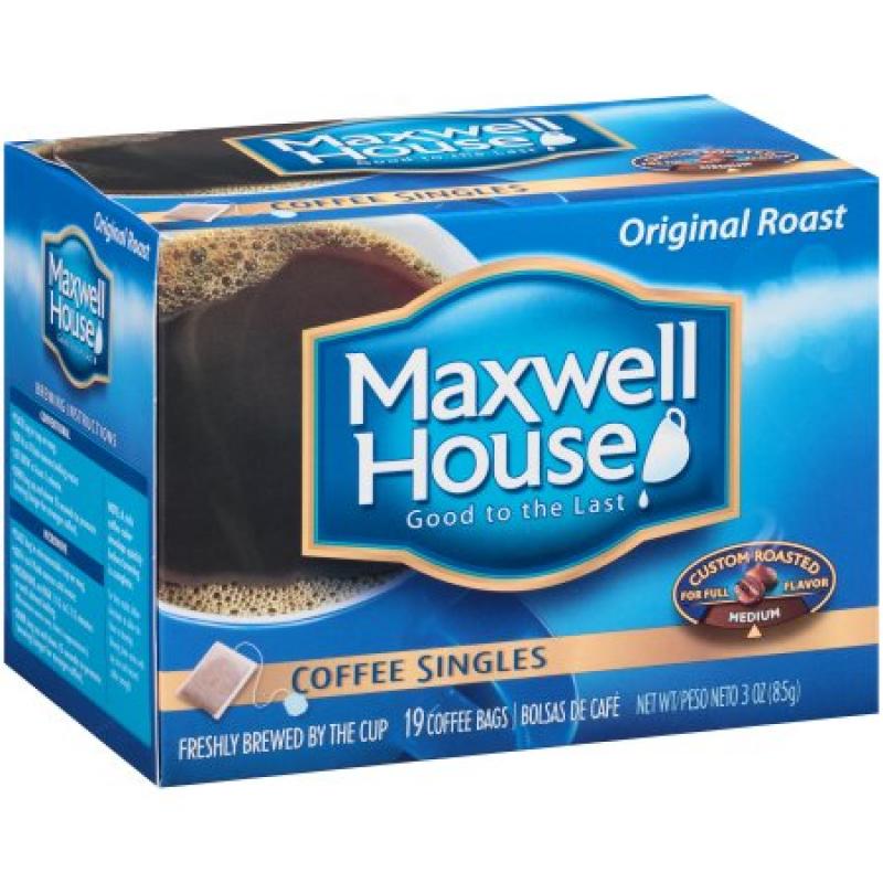 Maxwell House Original Roast Coffee Singles 19 ct Box