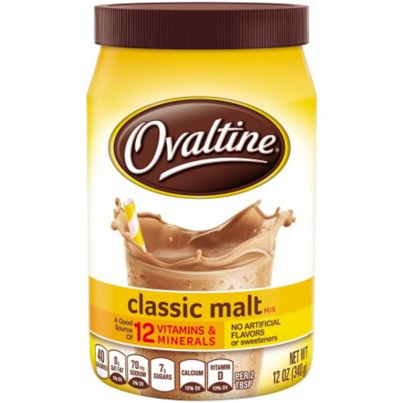 Nestle Ovaltine Malt Flavored Milk Additive, 12 Oz