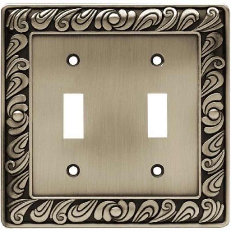 Brainerd Paisley Double-Switch Wall Plate, Available in Multiple Colors