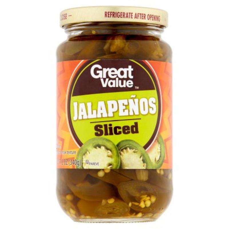Great Value Sliced Jalapenos, 12 oz