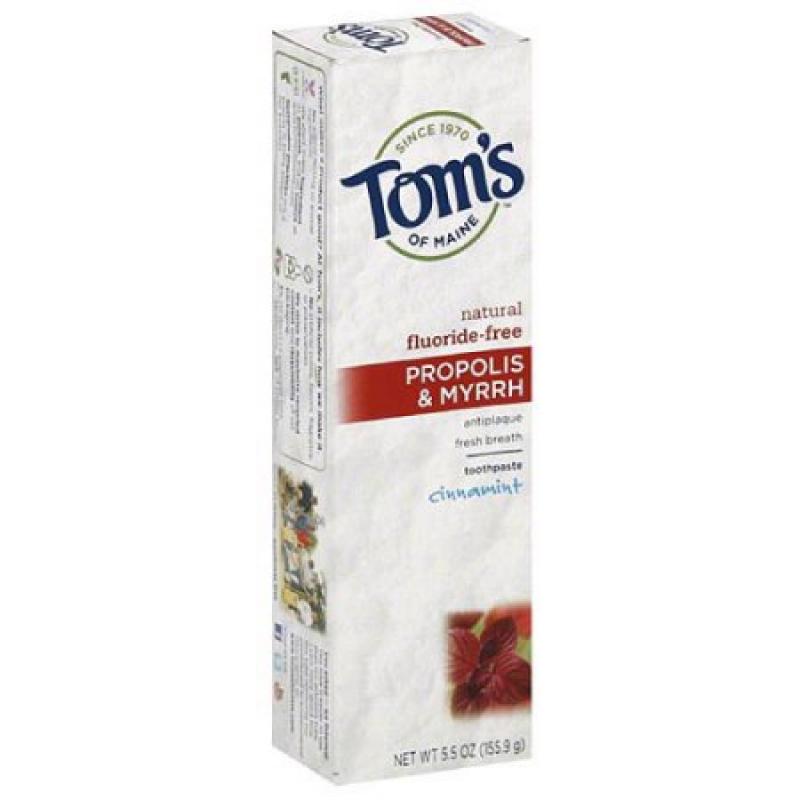 Tom&#039;s of Maine Cinnamint Propolis & Myrrh Toothpaste, 5.5 oz, (Pack of 1)