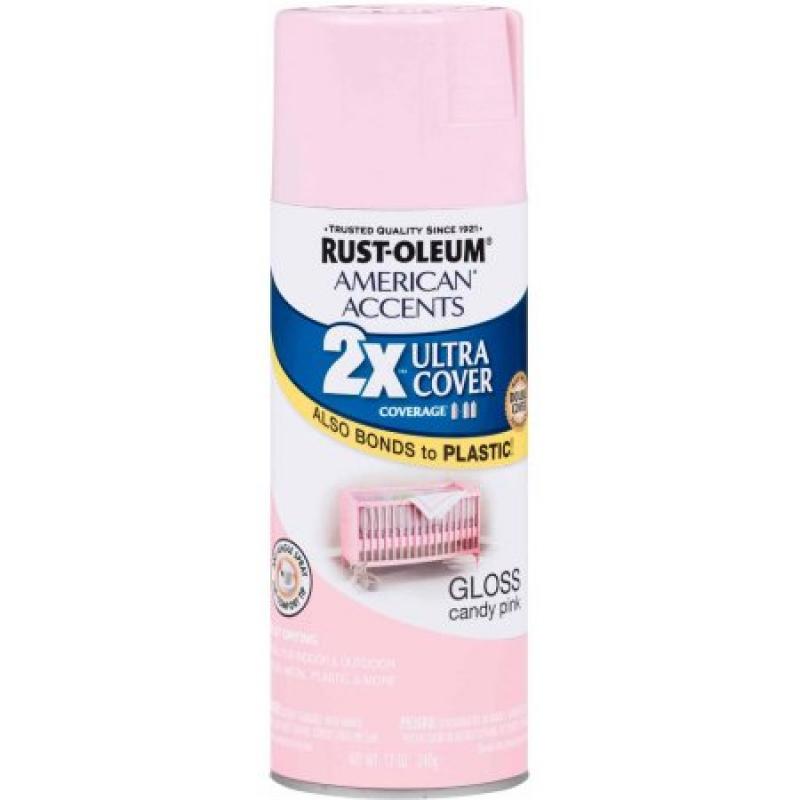 Rust-Oleum American Accents Ultra Cover 2x Paint, Gloss Candy Pink