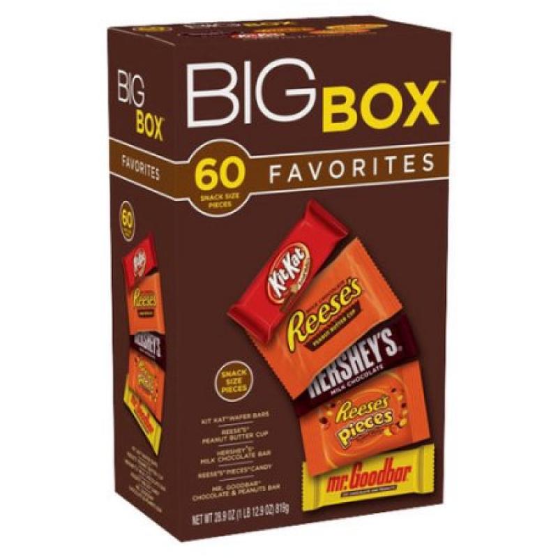 Hershey&#039;s Big Box Favorites Snack Size Candy Pieces, 60 count, 28.9 oz