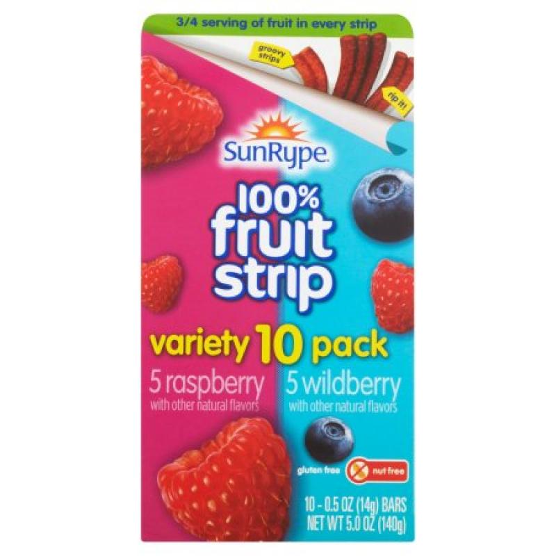 SunRype 100% Fruit Strip Variety Pack , 0.5 oz, 10 count
