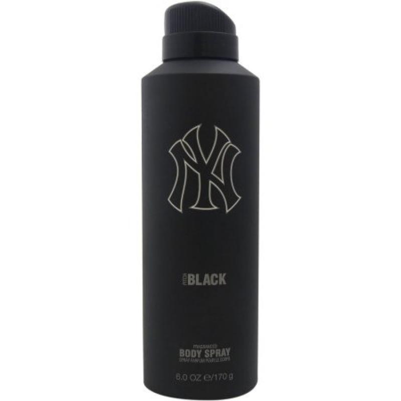 New York for Men Pitch Black Body Spray, 6.0 oz