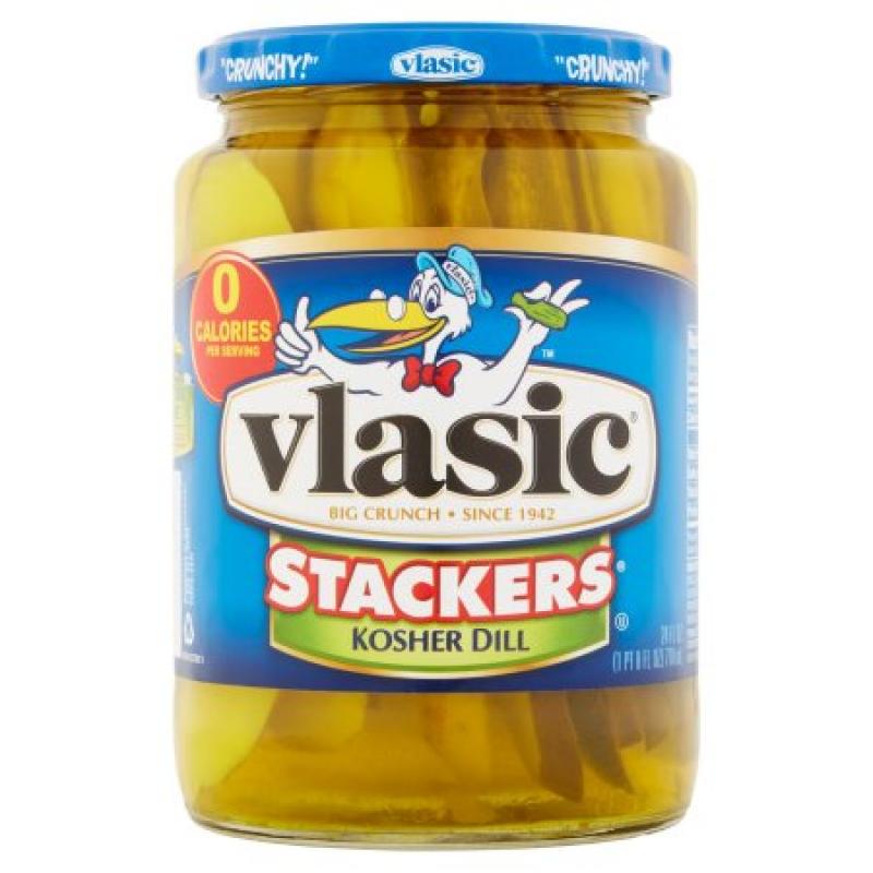 Vlasic Stackers Kosher Dill Pickles 24 Fl Oz Jar
