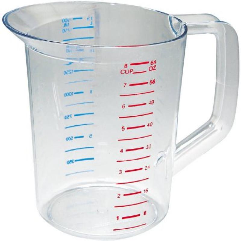 Rubbermaid Commercial Bouncer 2 Quart Clear Measuring Cup