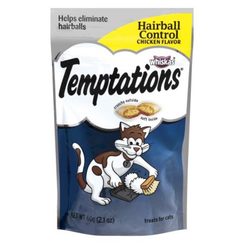 TEMPTATIONS Functional Treats for Cats Hairball Control Chicken Flavor 2.1 Ounces