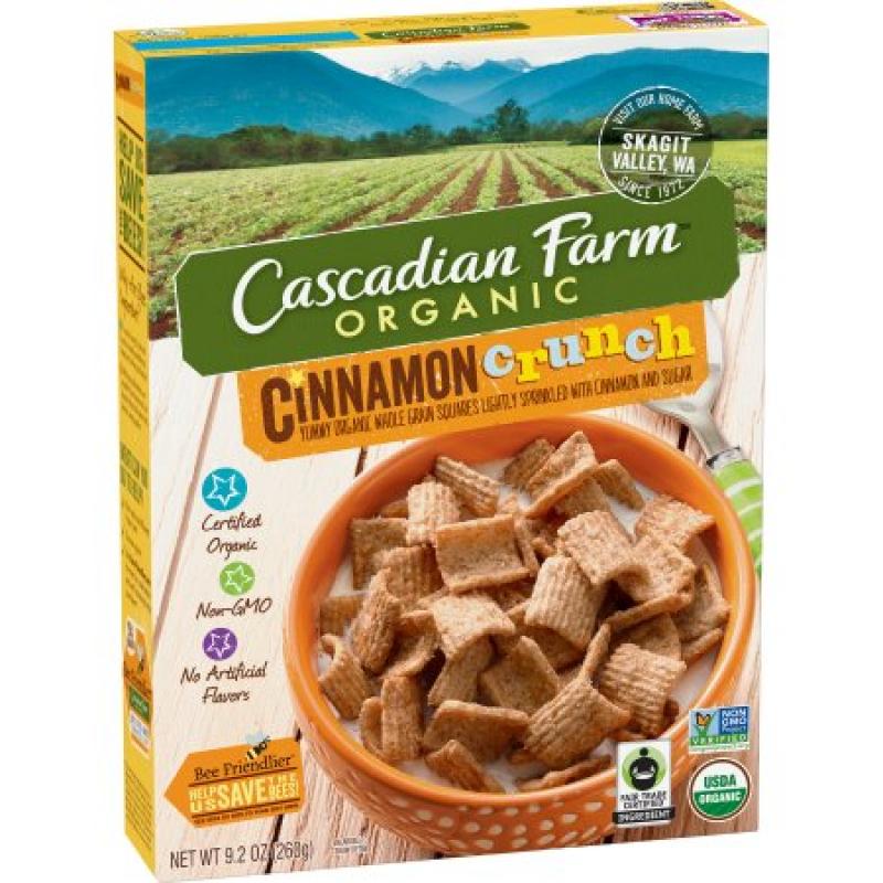 Cascadian Farm Organic Cereal, Cinnamon Crunch, Whole Grain Cereal, 9.2 oz, 9.2 OZ