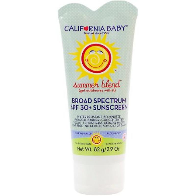 California Baby Summer Blend Mineral Sunscreen, SPF 30+, 2.9 oz