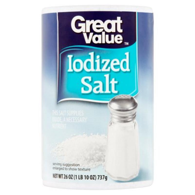 Great Value Iodized Salt 26 oz