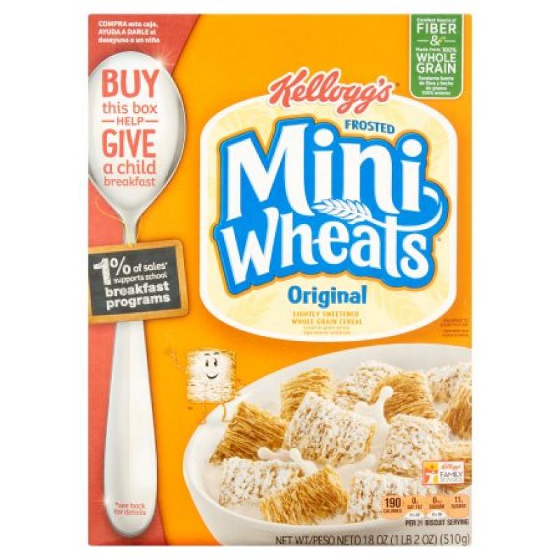Kellogg&#039;s Mini-Wheats Frosted Original Lightly Sweetened Whole Grain Cereal 18 oz