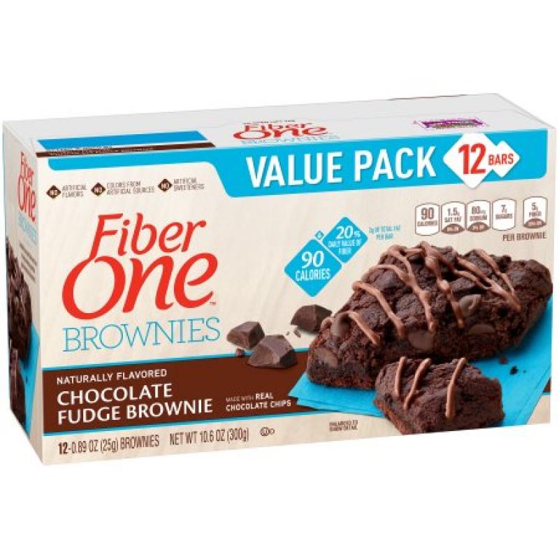 Fiber One 90 Calorie Brownie Chocolate Fudge Value Pack 12 - 0.89 oz Brownies