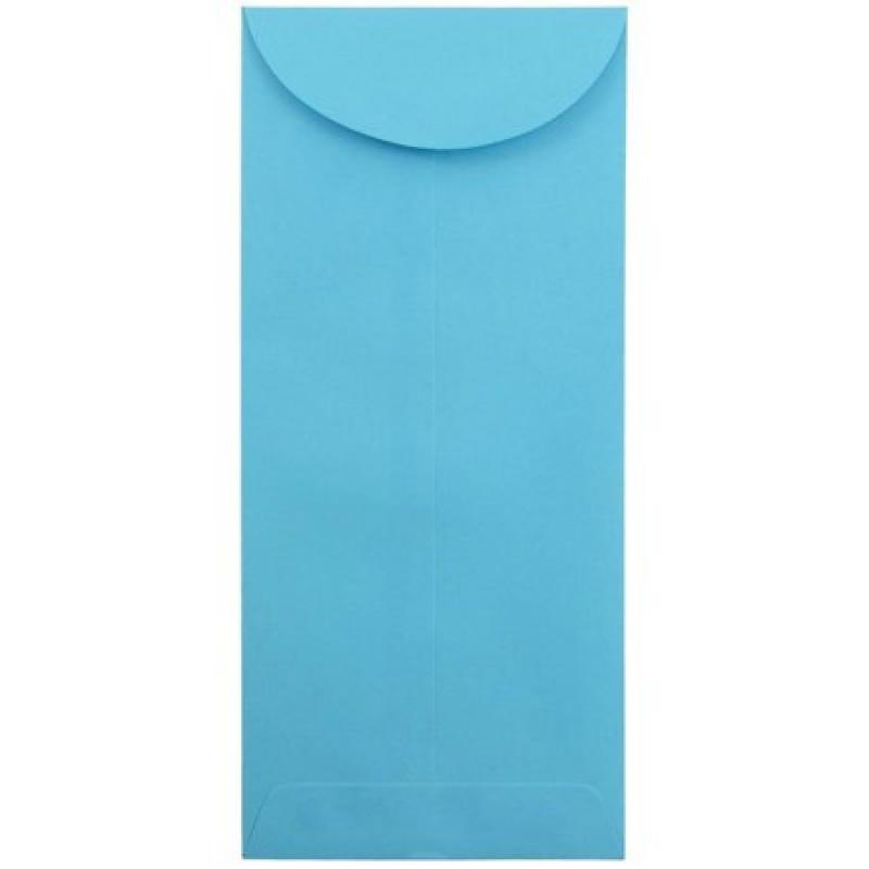 JAM Paper #14 Open End Policy Envelope, 5 x 11 1/2, Brite Hue Blue Recycled, 500/box