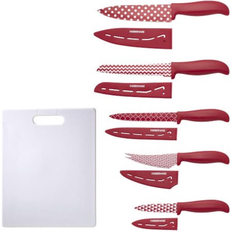 Farberware 11-Piece Resin Cutlery and Cutting Board Set