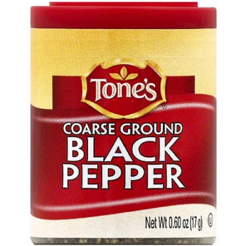 Tone&#039;s Coarse Ground Black Pepper, 0.6 oz (Pack of 6)