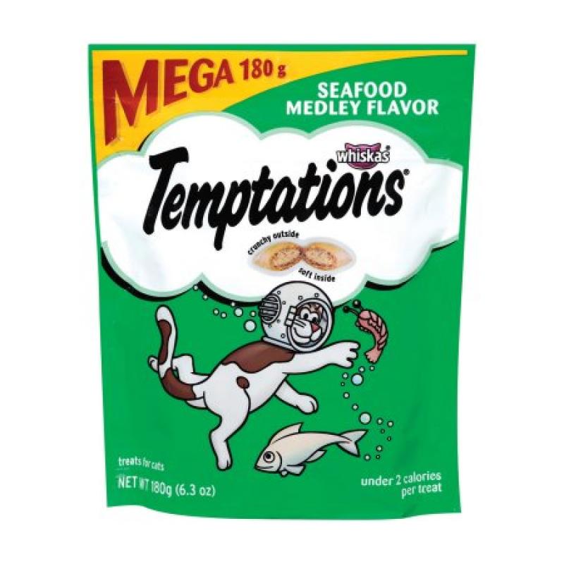 TEMPTATIONS Classic Treats for Cats Seafood Medley Flavor 6.3 Ounces