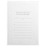 JAM Paper Fill,In Wedding Invitation Set, Shiny Ivory Border, 25/pack